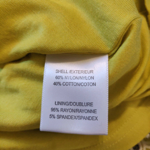 Belle Badgley Mischka Women's Dress 3/4 Sleeve Size 4 Yellow Flowers - Picture 7 of 7